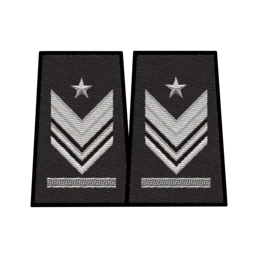 Brigadiere Capo QS Tubolari Ricami Nero