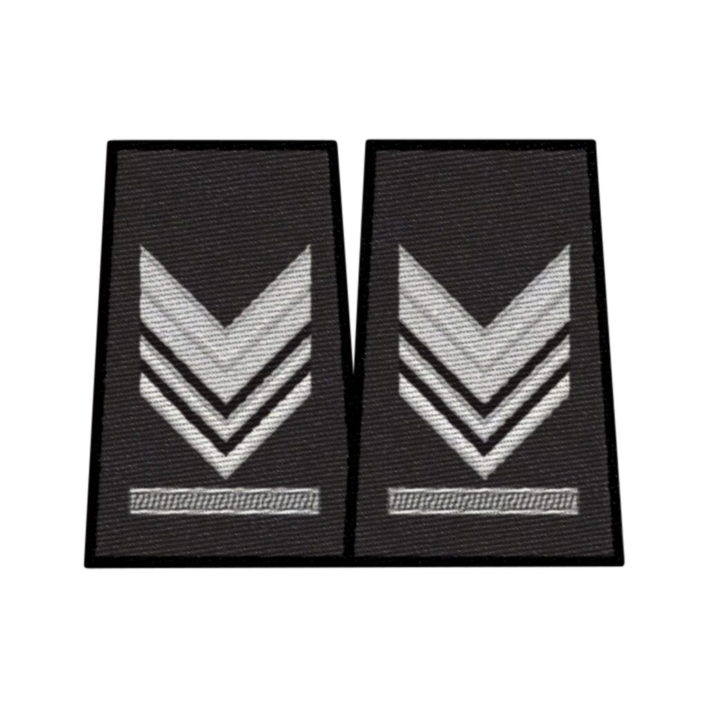 brigadiere capo nero tubolari ricami gradi