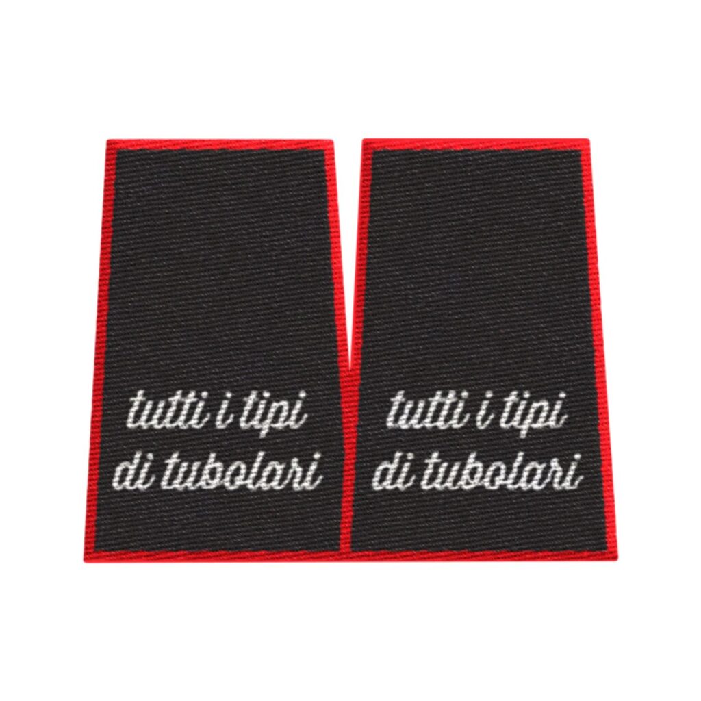 tubolari rosso personalizzato copia ricami