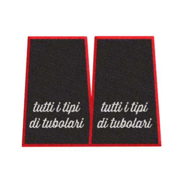 tubolari rosso personalizzato copia ricami
