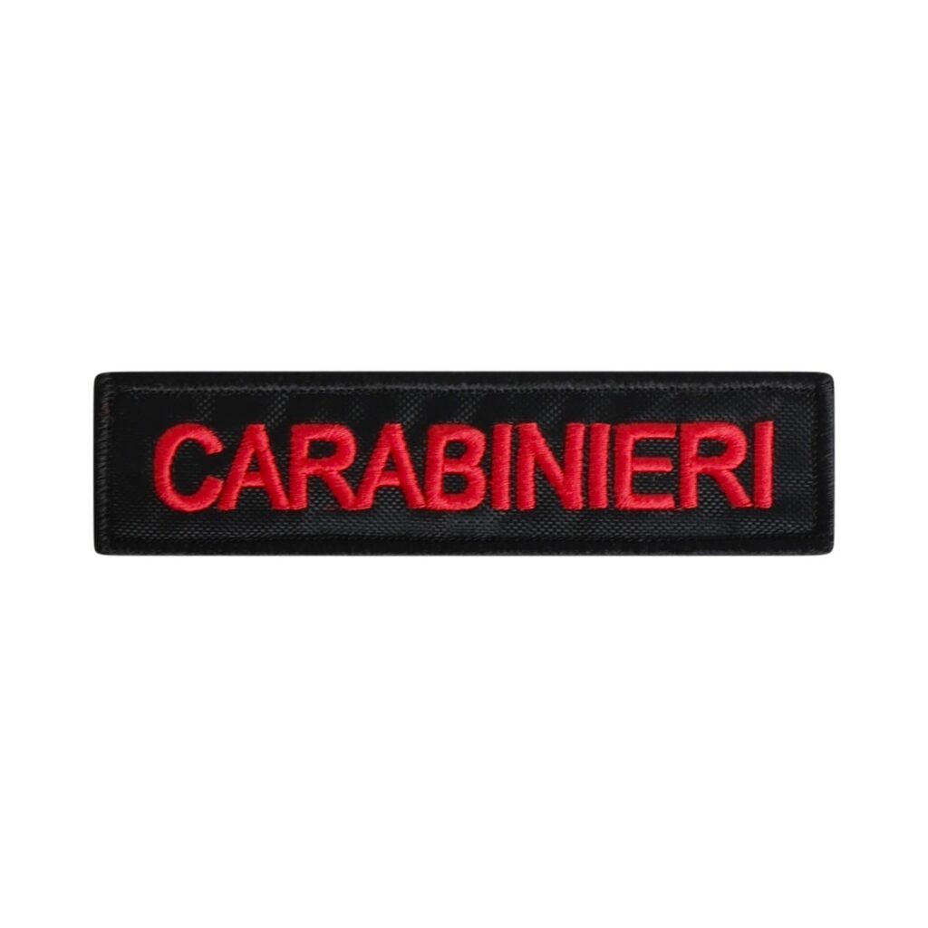 Close-up high-quality embroidery on Nominativi Carabinieri patch