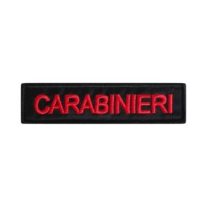 Close-up high-quality embroidery on Nominativi Carabinieri patch