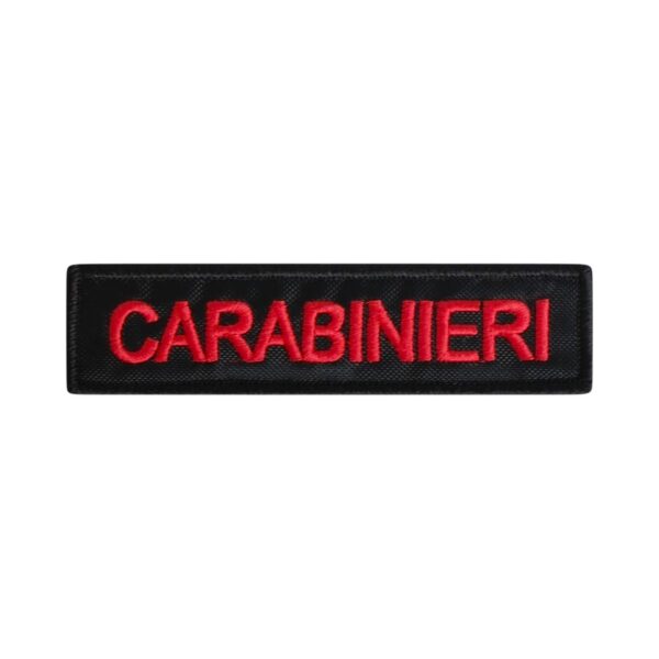 Close-up high-quality embroidery on Nominativi Carabinieri patch