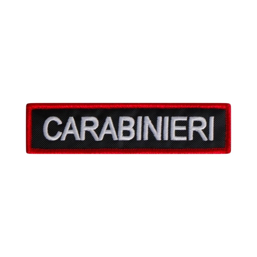 Close-up high-quality embroidery on Nominativi Carabinieri patch